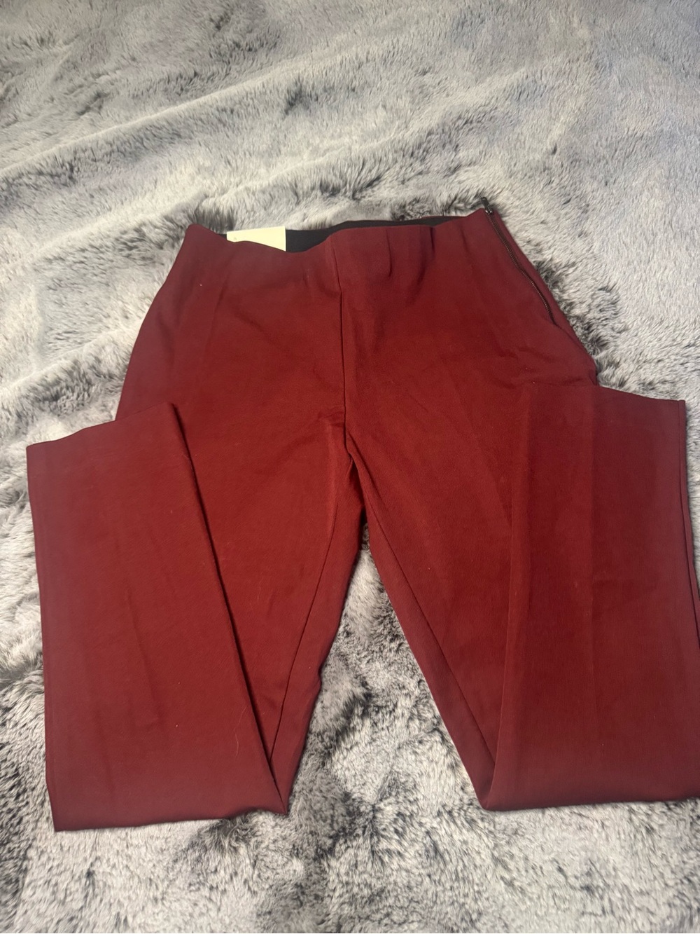 a new day Wine Straight Leg Pants with Black Waistband